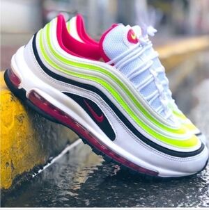 Nike Air Max 97White Black Volt Rush Pink